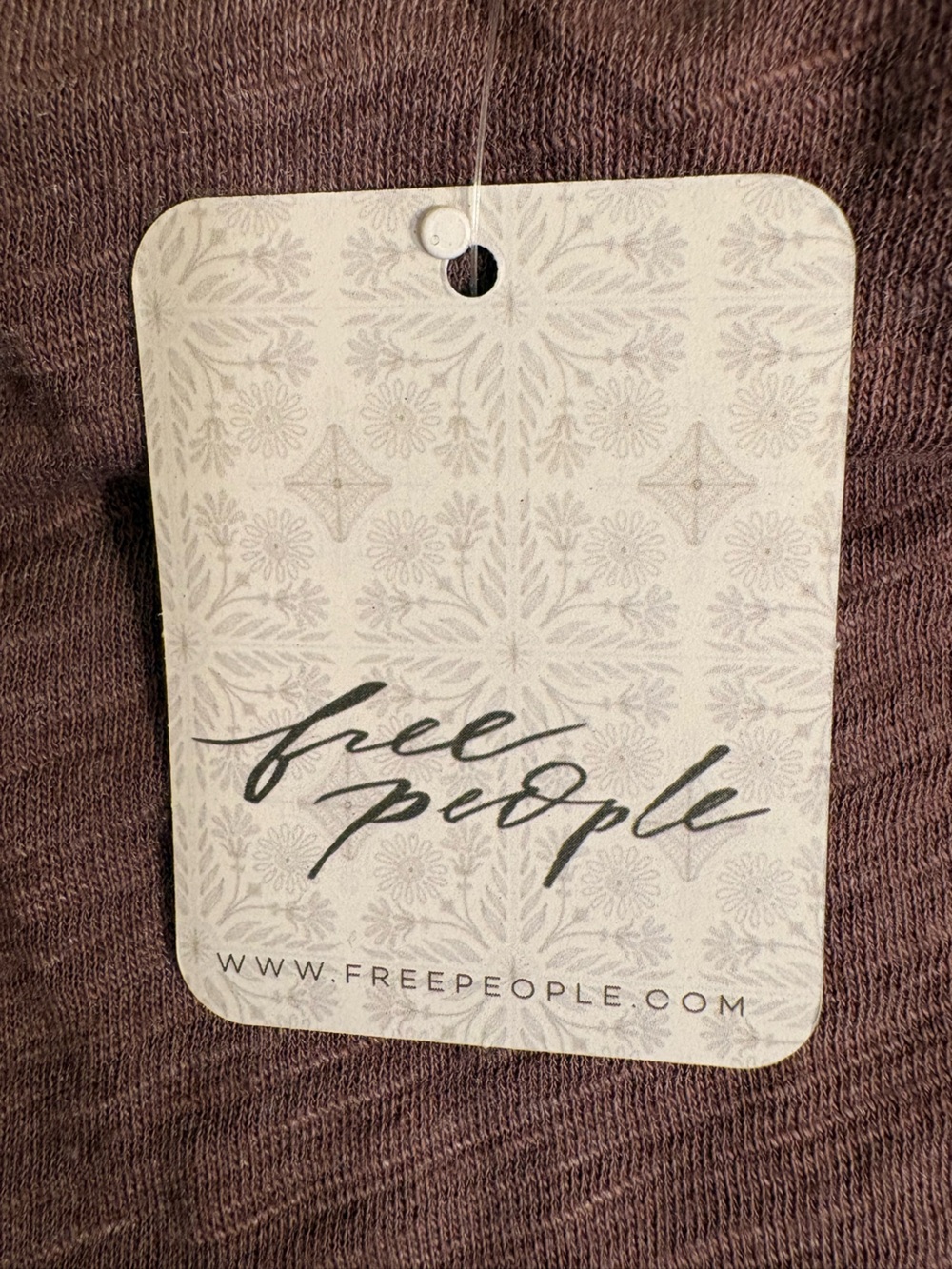 Free People Chocolate Love Brown Long Sleeve Tee - Picture 6 of 6